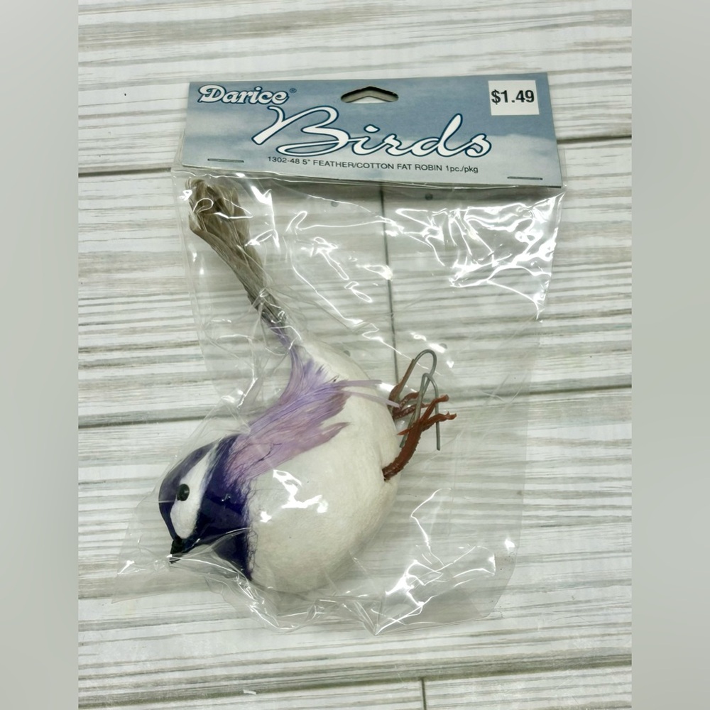 Artificial Birds for Decoration Floral Arrangements Arts & Crafts Fat Robin New